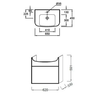 Тумба под раковину Jacob Delafon ODEON UP EB880-J5